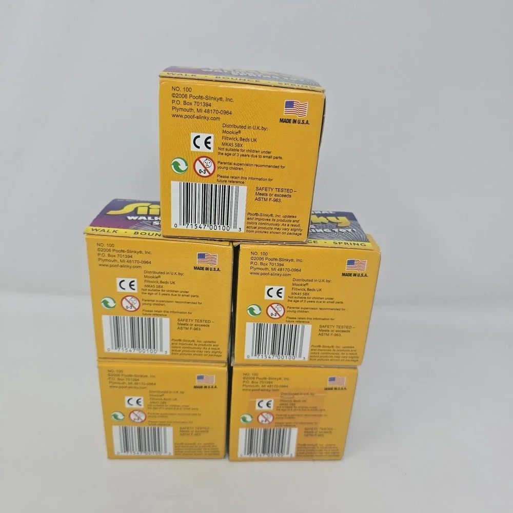 Slinky 2004 Original new in original sealed box lot of 5 great stocking stuffer!